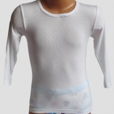 Apatiniai marškinėliai ilgomis rankovėmis mergaitėms ir berniukams DI 017 balti