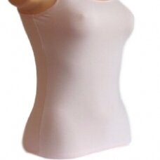 Apatiniai marškinėliai moterims plačiomis petnešomis iš modalo DI 1102 švelniai rožinė