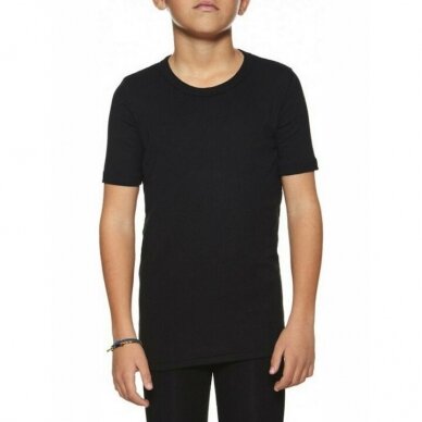 Apatiniai marškinėliai vaikams trumpomis rankovėmis Namaldi 305 juodi