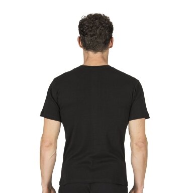 Didelių dydžių marškinėliai vyrams medvilniniai Ozkan 0116  dydžiai 2XL- 5XL juodi