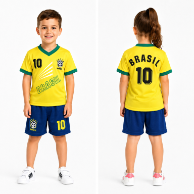 Futbolo apranga vaikams 2-14 metų S-Sports Brazilija geltona, mėlyna Futbolo apranga vaikams 2-14 metų S-Sports Brazilija geltona, mėlyna