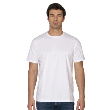 Laisvi, šukuotinės medvilnės marškinėliai vyrams Ozkan 12420  balti. Dydžiai L- 3XL