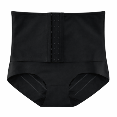 Lazeriu kirptos liekninančios kelnaitės-korsetas aukštu juosmeniu.  Tress 6013W juoda Tik L-XL dydis