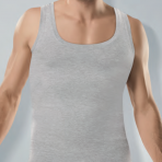 Vyriški apatiniai marškinėliai su elastanu be rankovių Namaldi- Priemjer 184 pilki