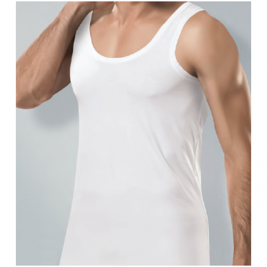 Vyriški apatiniai marškinėliai su elastanu be rankovių Namaldi- Priemjer 184 pilki 3