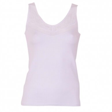 Marškinėliai moterims plačiomis petnešomis modalas Belinay 0763 balta