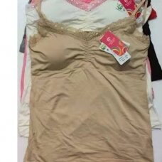 Apatiniai marškinėliai moteriški su pakietintais krūtų kaušeliais. Modalas DI 2004 kūno/smėlio spalvos