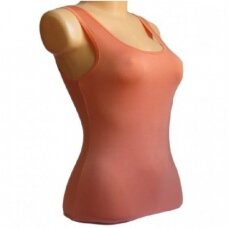 Moteriški apatiniai marškinėliai plačiomis petnešomis iš modalo DI 0444 oranžinė