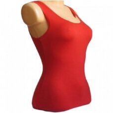 Moteriški apatiniai marškinėliai plačiomis petnešomis iš modalo DI 0444 raudona