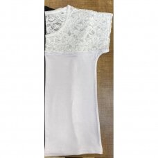 Moteriški marškinėliai su nėriniais Belinay 1083 balti