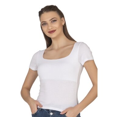 Moteriški marškinėliai Ozkan 27419 (Crop Top) balti