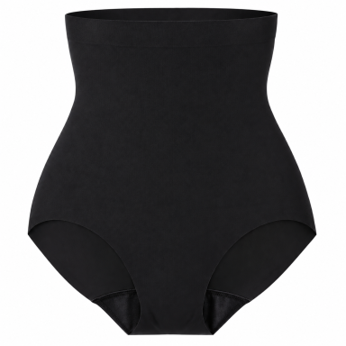 OUNO T66018 aukšto liemens modeliuojančios kelnaitės XL-5XL-juodos