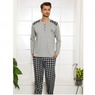 Šilta vyriška pižama atsegama dviem sagutėm  Pijama'n 6270-1