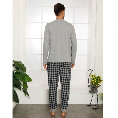 Šilta vyriška pižama atsegama dviem sagutėm  Pijama'n 6270-1 1