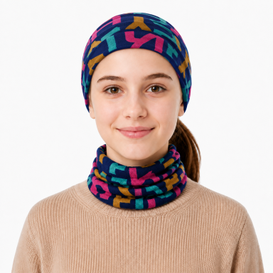 Šilta daugiafunkcė kaklaumautė šalikas, bandana, kepurė 2 vnt. komplektas