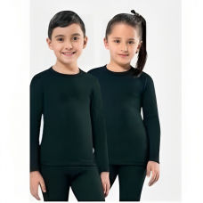 TERMO apatiniai marškinėliai ilgomis rankovėmis mergaitėms ir berniukams Namaldi juoda spalva 371