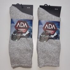 Termo kojinės su ėriuko vilna Ada 464001/6377 šviesiai pilka. Dvi poros.