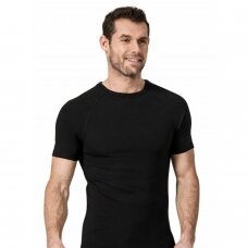 Apatiniai TERMO UNISEX marškinėliai moterims ir vyrams trumpomis rankovėmis Namaldi 172 - juodi