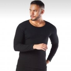 Termo apatiniai marškinėliai ir vyrams ir moterims UNISEX ilgomis rankovėmis DIDELI DYDŽIAI  THERMAL TCR 058 juodi