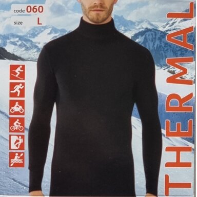 Termo golfas ilgomis rankovėmis UNISEX THERMAL TCR 060  juodas