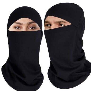 Pošalmis, kapišonas, kaukė, atsidengiančiu veidu THERMAL UNISEX DOREANSE 865 juodas