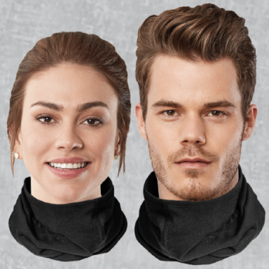 Kaklamautė, termo šalikas, tūba-kapišonas, ilgas THERMAL UNISEX DOREANSE 870-ILGAS juodas