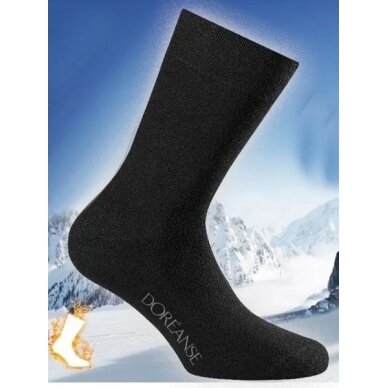 Termo kojinės moteriškos labai plonos (dydis 36-39) THERMAL UNISEX DOREANSE 800d juodos. 2 poros.