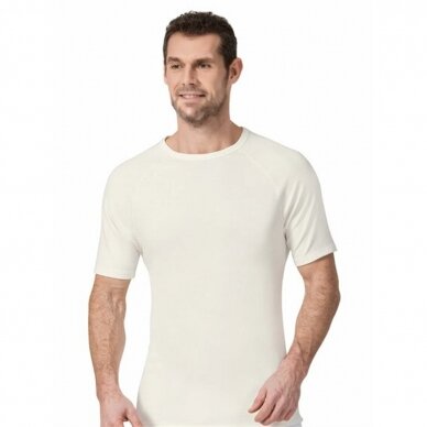 Apatiniai marškinėliai TERMO UNISEX moterims ir vyrams trumpomis rankovėmis Namaldi 172 balti (pieno baltumo)