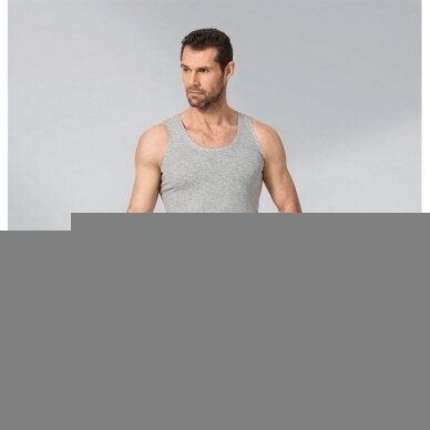 Vyriški apatiniai marškinėliai su elastanu be rankovių Namaldi- Priemjer 184 pilki 1