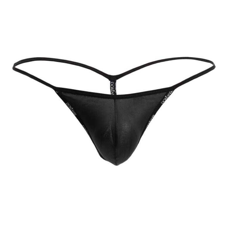 Vyriški G-string tipo stringai Doreanse 1326 juodi (Flashy Wetlook) 3